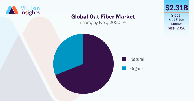 Global Oat Fiber Market share, by type, 2020(%)